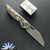 Hypercut Manufacturing Cretin, Dark Stonewashed S45VN Blade, Titanium Handle Scales W/Zirconium Pivot Collar And Bronze Anodized HW