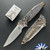 Microtech SOCOM RAM-LOK 161RL-10MS8, Stonewashed Tanto Blade, Flamed Slab Side Titanium Handle W/Bronze Accents