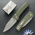 Protech/Chavez Scapegoat Compact Auto RCS1105-GREEN, Stonewashed MagnaMax Blade, Green Textured Aluminum Handle W/Blasted HW