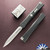 Microtech Nemesis IV 1152-12MS1, Stonewashed Double Edge Full Serrated Blade, Black Hardcoat Anodized Aluminum Chassis