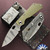 Strider Knives SnG, Two-Tone Tiger Stripe Drop Point Magnacut Blade, OD Green G10 Front Scale With Flamed Titanium Frame Lock