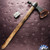 RMJ USA Patriot Pipe Tomahawk, Ash Handle, Blackened Patina Steel Head, Leather/Copper Edge Cover