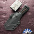 Auxiliary Manufacturing Pocket Bowie, Topography Cerakote AEB-L Kwaiken Blade, Black Wrapped Copper Stingray Handle
