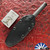 Marfione Custom Knives 115-DLCVB-MCK ADO Fixed Blade Knife, Black DLC Double Vapor Blasted 3V Double Edge Dagger Blade W/Hollow Handle, Chattanooga Leather Works Sheath