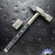 Angryman Knives Compact Spiked Titanium Warhammer, Titanium Shaft With Slate Grey/Black G10 Handle Scales