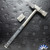 Angryman Knives Medium Spiked Titanium Warhammer, Titanium Shaft With Slate Grey/Black G10 Handle Scales