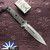 Heretic Knives Mini Nephilim Fixed Blade Knife, Stonewashed Magnacut Blade, Carbon Fiber Scales
