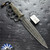 RMJ USA Custom Lady Death Trench Knife, Acid Etched CPM-3V Blade, Textured Dirty OD Green G10 Handle Scales