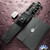 RMJ USA Custom Lady Death Trench Knife, Black Cerakoted CPM-3V Blade, Textured Black G10 Handle Scales