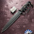 RMJ USA Custom Lady Death Trench Knife, Black Cerakoted CPM-3V Blade, Textured Black G10 Handle Scales