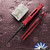 Protech TR-3 Integrity Thumbstud Manual, Black DLC Magnacut Blade, Reptile Textured Red Handle W/Black HW
