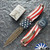 Microtech USA 250TH Anniversary Luminary ZBP 1270-13APS-4J250X, Bronzed Apocalyptic D/E Blade, American Flag Handle