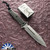 Heretic Knives Mini Nephilim Fixed Blade Knife, Full Serrated Stonewashed Magnacut Blade, Carbon Fiber Scales