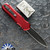 Piranha Excalibur OTF, Black Tactical Plain Blade, Red Handle