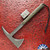 RMJ USA Kestrel Feather Tomahawk Axe, Tungsten Gray Cerakote 80CrV2 Blade, Dirty Olive G10 Handle With Bronze HW, Black Kydex Sheath