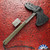 RMJ USA Kestrel Feather Tomahawk Axe, Tungsten Gray Cerakote 80CrV2 Blade, Dirty Olive G10 Handle With Bronze HW, Black Kydex Sheath