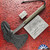 RMJ USA Kestrel Feather Tomahawk Axe, Tungsten Gray Cerakote 80CrV2 Blade, Dirty Olive G10 Handle With Bronze HW, Black Kydex Sheath