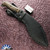 RMJ USA Custom Kukri, Tungsten Gray 80CrV2 Blade, Hyena Brown G10 Handle With Bronze HW, Black Kydex Sheath
