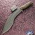 RMJ USA Custom Kukri, Tungsten Gray 80CrV2 Blade, Hyena Brown G10 Handle With Bronze HW, Black Kydex Sheath