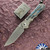 Chris Reeve Large Inkosi, Stonewashed CPM Magnacut Drop Point Blade, Titanium Scales W/Ocean Blue CarboTi Inlays, MIM Clip With Lanyard And Bead