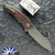 Hawk Knives Talon Auto, Brightwashed M390 Blade, Tumbled Handles W/Fat Carbon Lava Dragon Scale Handle Scales