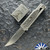Reate EXO-M Gravity Knife, Satin Elmax Drop Point Blade, Satin Titanium, Flamed Titanium Inlay