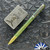 Tactile Turn X Ti2 Design Bolt Action Pen, Green Art Deco Milled Titanium, Standard Size 5.6"