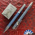 Tactile Turn X Ti2 Design Bolt Action Pen, Blue Art Deco Milled Titanium, Standard Size 5.6"