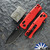 Flytanium Beef Folder, Black 14C28N Blade, Fire Red G10 Handle