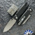 Flytanium Beef Folder, Stonewashed 14C28N Blade, Pitch Black G10 Handle