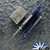 Flytanium Arcade Lite Folder, Stonewashed AUS-10A Blade, Ocean Blue Polycarbonate Handle