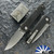 Flytanium Arcade Lite Folder, Stonewashed AUS-10A Blade, Black Smoke Polycarbonate Handles