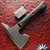 RMJ USA Mini Jenny Spike Tomahawk, Tungsten Gray 80CrV2, Black G10 Handle Scales