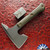 RMJ USA Mini Jenny Spike Tomahawk, Tungsten Gray 80CrV2, Dirty Olive G10 Handle Scales
