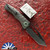 Heretic Knives X John Gray Custom Wraith V4 Manual, Hand Ground Black Tanto Blade, Barked Titanium Chassis W/ Green Anodized Titanium Pivot Collar