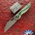 Hypercut Manufacturing Cretin, Dark Stonewashed S45VN Blade, Green/ Bronze Anodized Titanium Handle Scales W/ Zirconium Pivot Collar