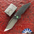 Hypercut Manufacturing Dharma Auto, Dark Stonewashed S45VN Blade, Black Glass Handle, Green Anodized HW
