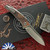 Hawk Knives X Serge Talon, Brightwashed M390 Blade, Brightwashed Handles W/ Serge Custom Copper Scales, Sterling Silver Face And Matching Coin
