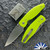 Three Rivers Manufacturing (TRM) Atom Linerlock, Magnacut Blade, Day Glow G10 Sunburst Handle Scales