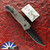 Protech / Walter Brend Auto 2026 Brend Classic Custom 003, DLC/ Satin Magnacut Blade, Blasted/ Tumbled Textured 17-4 Steel Handles, Black Lip Pearl Button