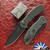 Protech/ Spartan Blades Collab Pallas CCKSF26.Pallas.1, DLC Black Magnacut Blade, Carbide Textured Battleworn Green Aluminum Handle W/ Mosaic Pin Button