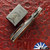 Kirby Lambert Custom Cutlass Folder, Damasteel Trailing Point Blade, Bronze Zirconium Bolsters, Desert Ironwood Handle, Pearl Inlayed Pivot And Zirconium Pocket Clip