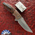 Kirby Lambert Custom Cutlass Folder, Damasteel Trailing Point Blade, Bronze Zirconium Bolsters, Desert Ironwood Handle, Pearl Inlayed Pivot And Zirconium Pocket Clip