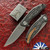 Shirogorov CCKS Fall 2026 Limited Edition Stellar, Stonewashed M398 Drop Point Blade, Shredded Carbon Fiber Handles W/ Bolt Action Tool and Cova Leather Pouch