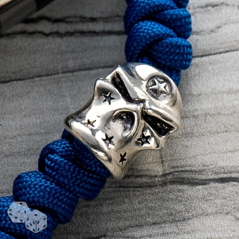 Lanyard bead 925 Silver Starlingear Patriot Bearded Slickster With