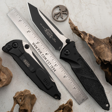 Microtech Socom Elite Manual 161-1T Tanto Black Blade, Black
