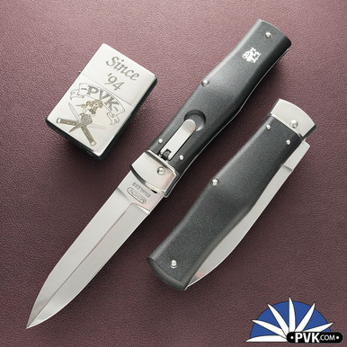 akico324 Mikov Predator 241 Leverlock Auto Dagger ABS Black