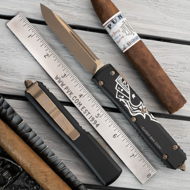 Microtech Ultratech 121-13DMS Single Edge Apocalyptic Bronze Blade