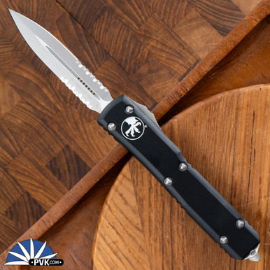 Microtech Ultratech 122-5 Double Edge Satin Partial Serrated Blade