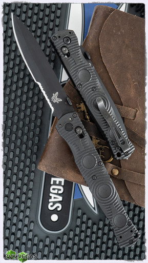 Benchmade SOCP Tactical Folder AXIS Lock, Serrated Black D2, CF